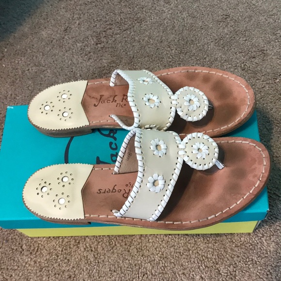 Bone/white Jack Rogers Sandals - Picture 2 of 4